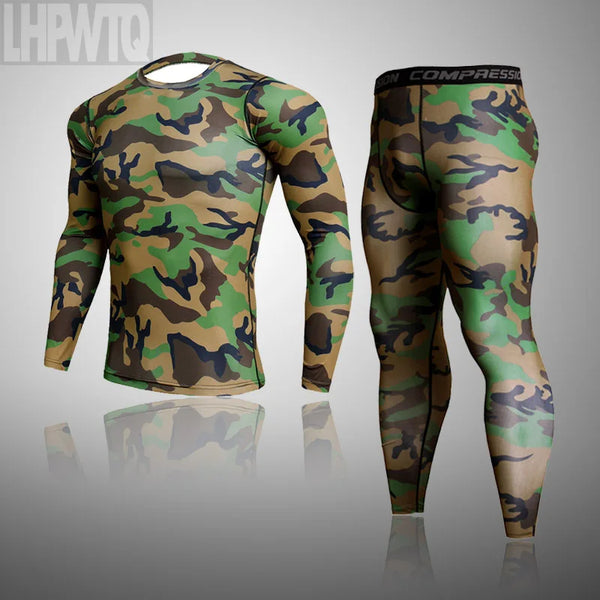 Camouflage Long Sleeve Compression T Shirt