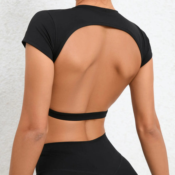 Open Back Sports Workout Top